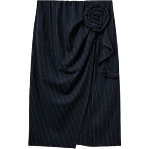 Designers Remix, Dames, Rokken, Blauw, Maat: S Leer,