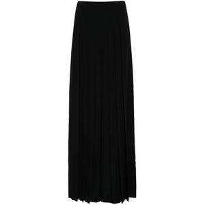 Alberta Ferretti, Dames, Broeken, Zwart, Maat: 2XS