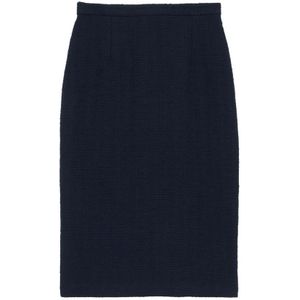 Ines de la Fressange Paris, Dames, Rokken, Blauw, Maat: XS Tweed,