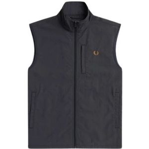 Fred Perry, Heren, Jassen, Zwart, Maat: S Nylon,
