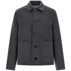 Ami Paris, Heren, Jassen, Grijs, Maat: M Wol,