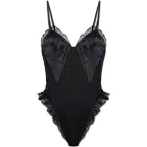 Versace, Dames, Tops, Zwart, Maat: L Zijde,