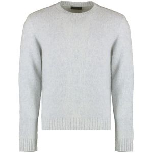 Prada, Heren, Truien, Blauw, Maat: M Wol,