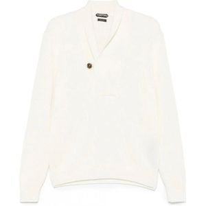 Tom Ford, Heren, Truien, Wit, Maat: L Zijde,