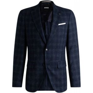 Hugo, Heren, Jassen, Blauw, Maat: M Leer,