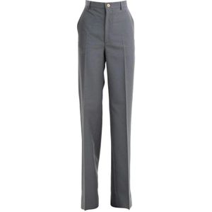 Gucci, Dames, Broeken, Grijs, Maat: XS Leer,