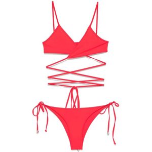 The Attico, Dames, Badkleding, Rood, Maat: S Polyamide,