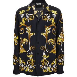 Versace Jeans Couture, Heren, Overhemden, Zwart, Maat: M