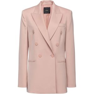Pinko, Dames, Jassen, Roze, Maat: S Leer,