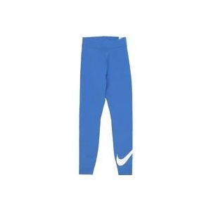 Nike Sportswear Leggings Hoge Taille Swoosh Ster , Blue , Dames , Maat: M