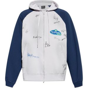 Balenciaga, Heren, Sweatshirts & Hoodies, Grijs, Maat: XL Katoen,