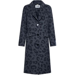 Silvian Heach, Dames, Mantels, Zwart, Maat: 2XS Wol,