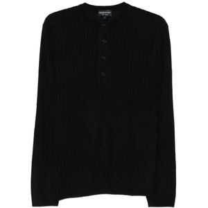 Emporio Armani, Heren, Truien, Blauw, Maat: L Zijde,