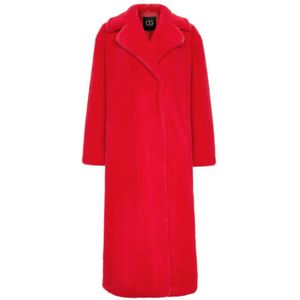 Cesare Gaspari, Dames, Mantels, Rood, Maat: XL Acryl,