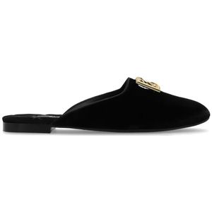 Dolce & Gabbana, Dames, Schoenen, Zwart, Maat: 36 1/2 EU Velours,