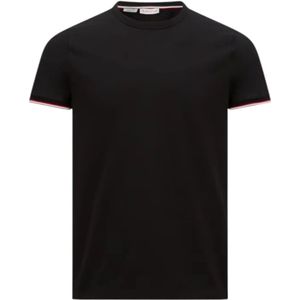 Moncler, Heren, Tops, Zwart, Maat: 2XL Katoen,