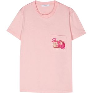 Max Mara, Dames, Tops, Roze, Maat: XS Katoen,