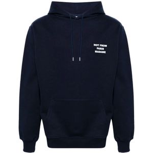 Drole de Monsieur, Heren, Sweatshirts & Hoodies, Blauw, Maat: XL Katoen,