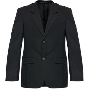 Balenciaga, Heren, Jassen, Zwart, Maat: M Wol,