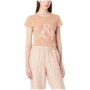 Armani Exchange, Dames, Tops, Roze, Maat: S