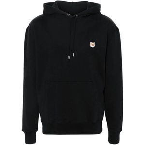 Maison Kitsuné, Heren, Sweatshirts & Hoodies, Zwart, Maat: M