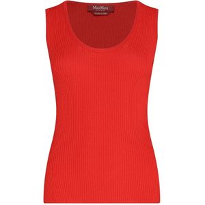 Max Mara Studio, Dames, Tops, Rood, Maat: L