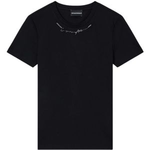 Emporio Armani, Dames, Tops, Zwart, Maat: XS Jersey,