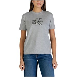 Calvin Klein Jeans, Dames, Tops, Grijs, Maat: XS