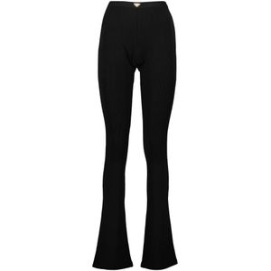 Prada, Dames, Broeken, Zwart, Maat: 2XS Leer,