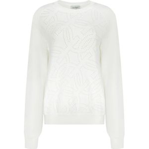 Ferragamo, Dames, Truien, Wit, Maat: XS Viscose,