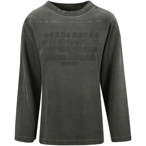 Maison Margiela, Dames, Sweatshirts & Hoodies, Zwart, Maat: S Katoen,