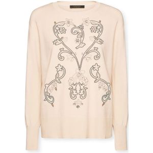 Elena Mirò, Dames, Truien, Wit, Maat: XS Viscose,