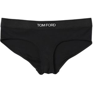 Tom Ford - Elegante Logo Katoenen Slips - Zwart