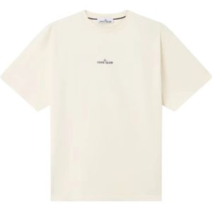 Stone Island, Heren, Tops, Wit, Maat: 2XL Katoen,