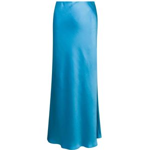 Plain, Dames, Rokken, Blauw, Maat: S Satijn,