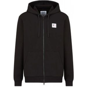 Emporio Armani Ea7, Heren, Sweatshirts & Hoodies, Zwart, Maat: XL