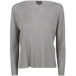 Giorgio Armani, Dames, Truien, Grijs, Maat: XS Viscose,