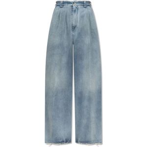 Maison Margiela, Dames, Jeans, Blauw, Maat: S Katoen,