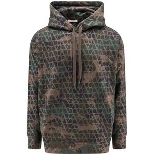 Valentino, Heren, Sweatshirts & Hoodies, Groen, Maat: L Katoen,