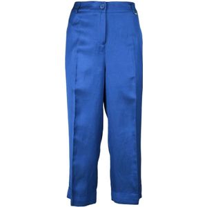 Twinset Casual Linnen Broek , Blue , Dames , Maat: XS