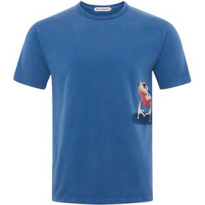 JW Anderson, Heren, Tops, Blauw, Maat: S Katoen,