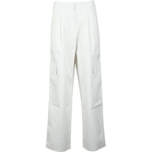 Calvin Klein, Dames, Broeken, Wit, Maat: M Poliester,
