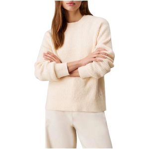 Calvin Klein, Dames, Truien, Beige, Maat: 2XS Katoen,