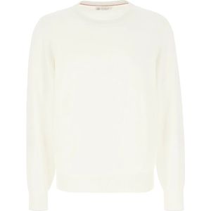Brunello Cucinelli, Heren, Truien, Wit, Maat: M Kasjmier,