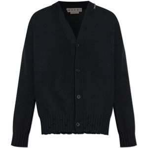 Marni, Heren, Truien, Zwart, Maat: S Katoen,