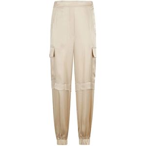 Semicouture, Dames, Broeken, Bruin, Maat: M Zijde,