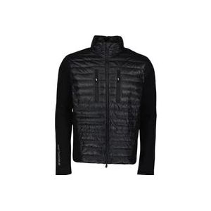 Moncler Gewatteerde jas met hoge kraag , Black , Heren , Maat: XL