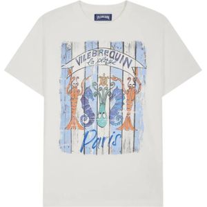 Vilebrequin, Heren, Tops, Wit, Maat: L Katoen,