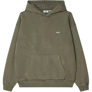 Obey, Heren, Sweatshirts & Hoodies, Groen, Maat: XS Katoen,