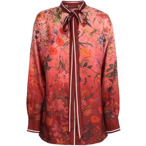 Gucci, Dames, Blouses & Shirts, Veelkleurig, Maat: XS Zijde,